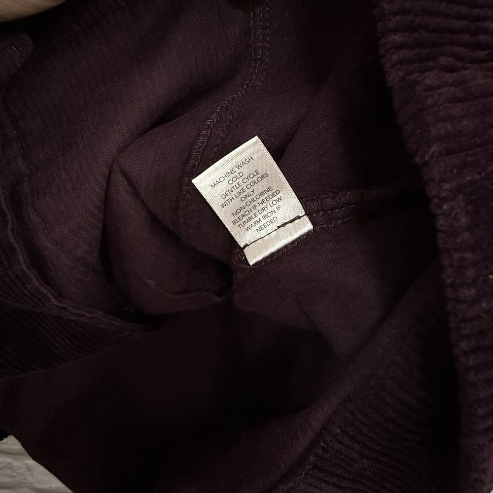 Christopher & Banks Corduroy Blazer Sz M Stretch Button Down Burgundy Jacket - Picture 8 of 16